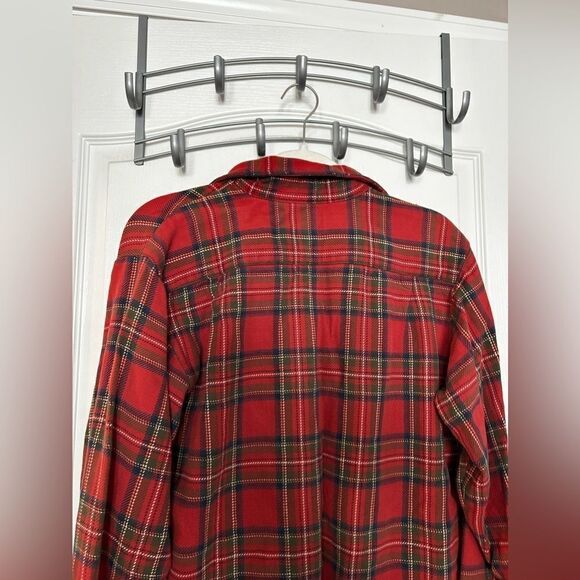 Abercrombie & Fitch long sleeve button down red plaid women’s Small soft cotton - Picture 4 of 14